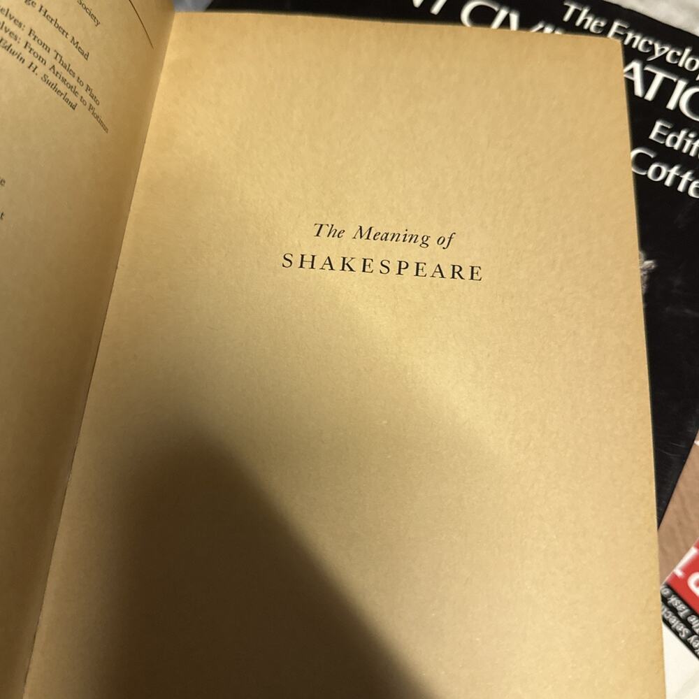 The Meaning Of Shakespeare Volume 1 Harold C. Goddard Book Paperback‎ 1960 - Picture 2 of 4